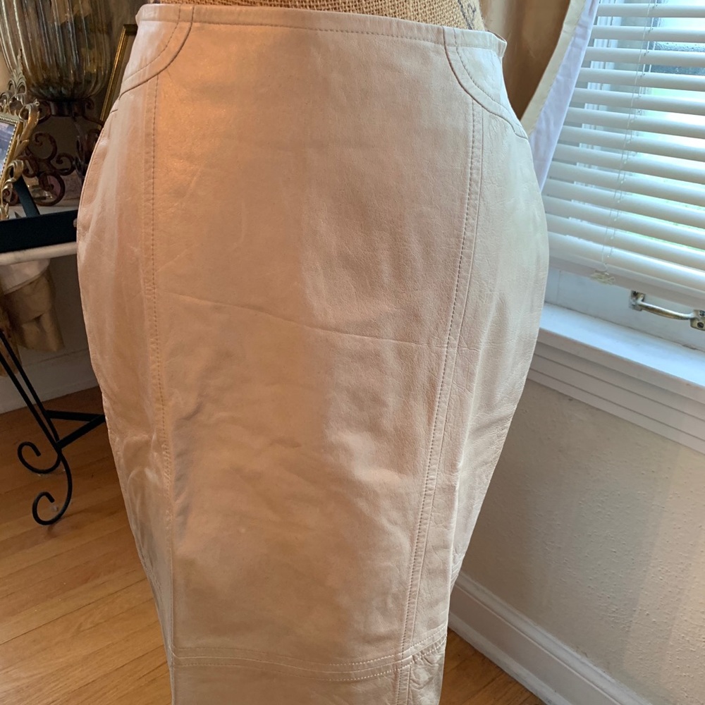 St John Leather Skirt